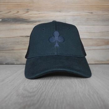 Casquette Noir trèfle Brodé Noir Mat 1