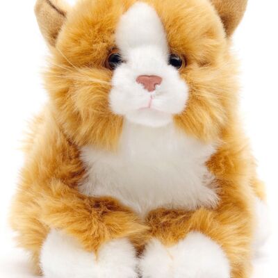 Gato, tumbado (marrón rojizo) - 20 cm (largo) - Palabras clave: gato, gatito, mascota, peluche, peluche, peluche, peluche