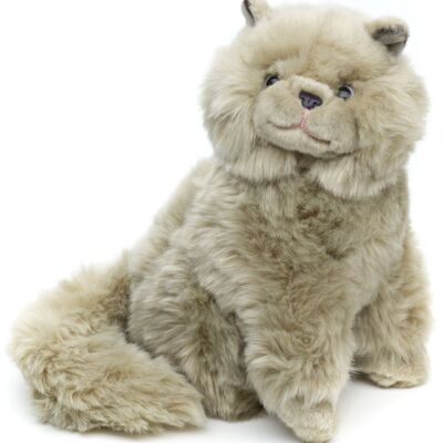 Gray Persian cat, sitting - 25 cm (height) - Keywords: cat, kitten, pet, plush, plush toy, stuffed animal, cuddly toy
