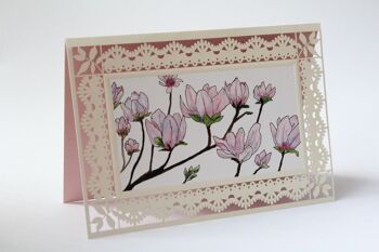 Magnolias en carton plié
