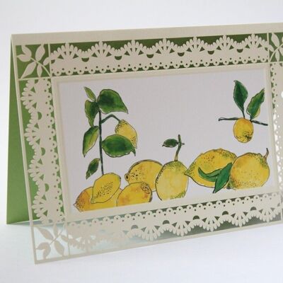 Folded card lemons