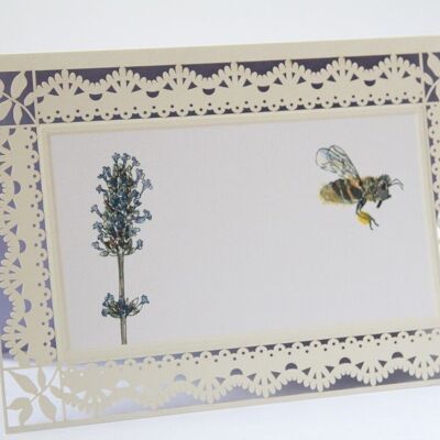 Folded card lavender