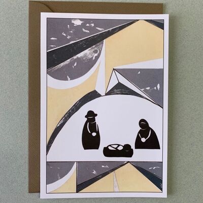 Christmas card nativity scene