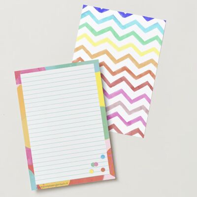 Cheerful and colorful notepad A5 - 50 pages