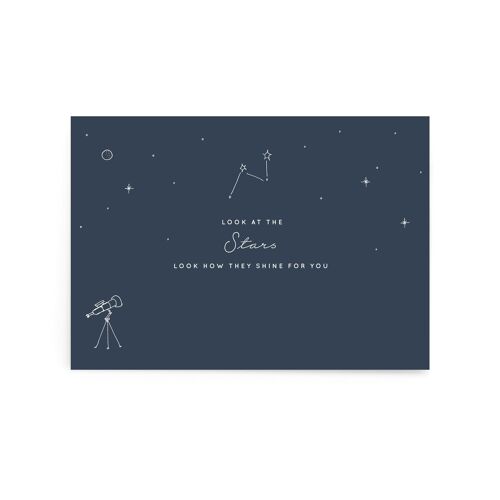 Postkarte "Look at the Stars"