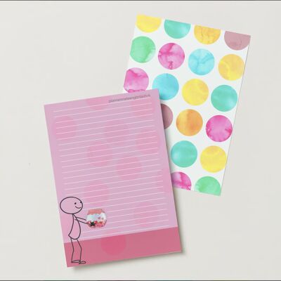 Sweet and colorful notepad A5 - 50 pages