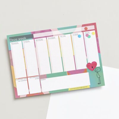 Colorful desk pad A3 size 50 sheets - Desk planner