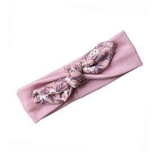 Babyhaarbandje Newborn dusty pink "vintage flower"  OK 4202