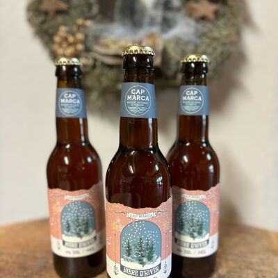 Winter amber beer