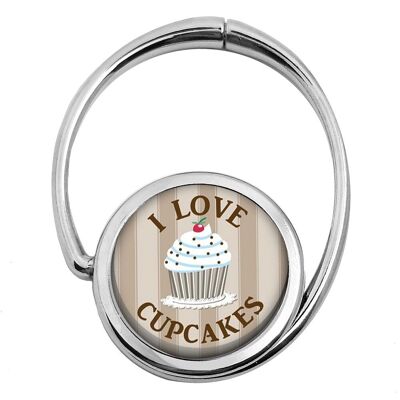 Appendiborse pieghevole marrone Love Cupcakes