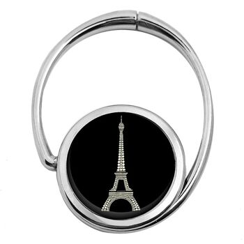 Accroche Sac Pliable Tour Eiffel Noire 1