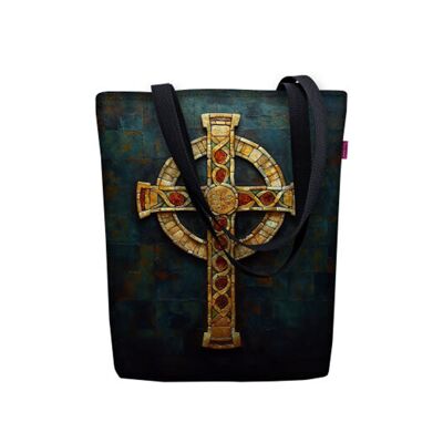 Celtic Shoulder Bag In Canvas Sunny Line Bertoni