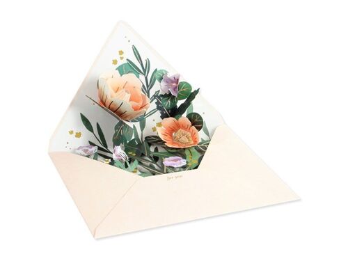 Wildflower Envelope 3D Layer Greeting Card (9312)