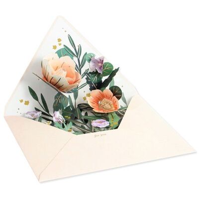 Wildflower Envelope 3D Layer Greeting Card (9312)