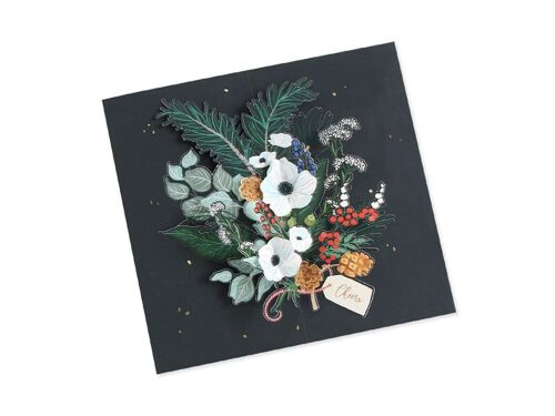 Winter Foliage 3D Layer Greeting Card (9308)