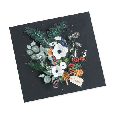 Winter Foliage 3D Layer Greeting Card (9308)