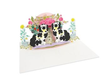 Carte de vœux couche 3D Staffordshire Dogs (9318)