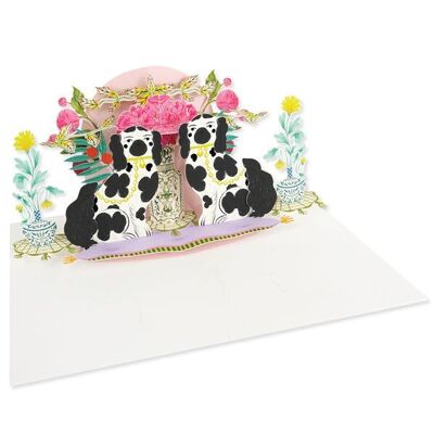 Staffordshire Dogs 3D Layer Greeting Card (9318)