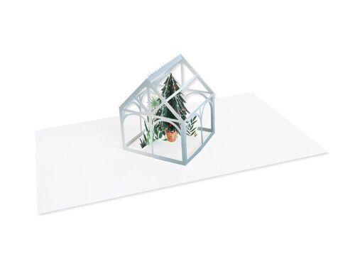 Winter Greenhouse 3D Layer Greeting Card (9307)