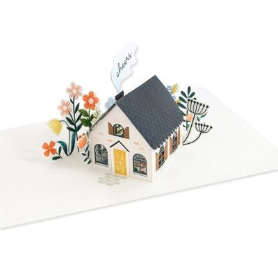 Carte de vœux en couche 3D Home Sweet Home (9337)