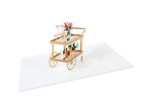 Bar Cart 3D Layer Greeting Card (9364)