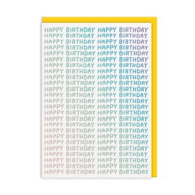 Tarjeta de feliz cumpleaños repetida (9262)