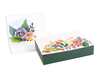 Notes florales en boîte (9293)