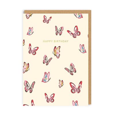Cath Kidston Tarjeta de felicitación de feliz cumpleaños con mariposas (5507)