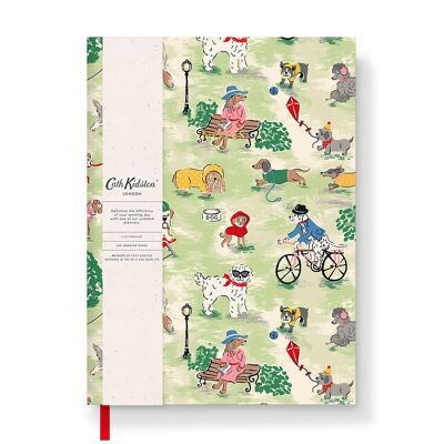 Cath Kidston - Quaderno in lino con cani nel parco (10477)