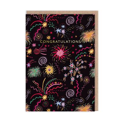 Fireworks Congratulations Card (9824)