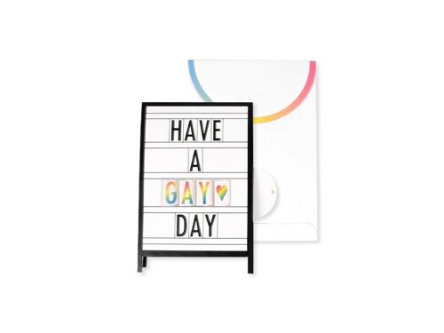 Marquee Pride 3D Layer Greeting Card (9401)