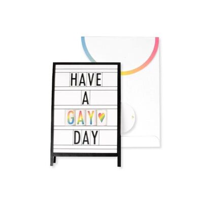 Marquee Pride 3D Layer Greeting Card (9401)