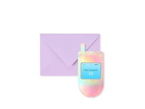 Flip Phone 3D Layer Greeting Card (9411)