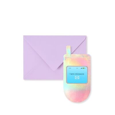 Flip Phone 3D Layer Greeting Card (9411)