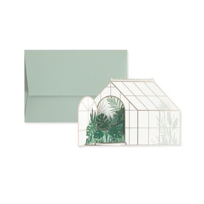 Grüne 3D-Layer-Grußkarte (9406)
