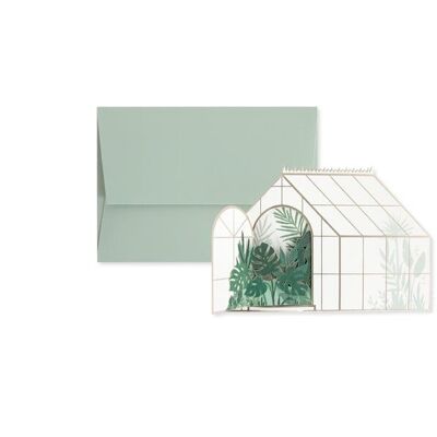 Tarjeta de felicitación con capa 3D de vegetación (9406)
