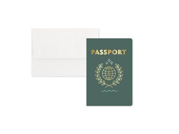 Carte de voeux de couche 3D de passeport (9395)