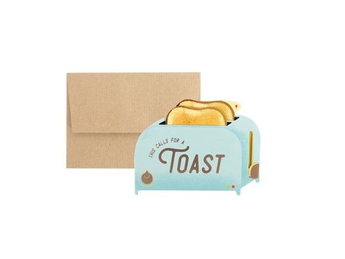 Toaster 3D Layer Greeting Card (9388)