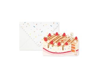 Carte de voeux de couche 3D de gâteau (9417)