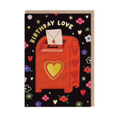 Tarjeta de cumpleaños con buzón de correos de amor (10459)