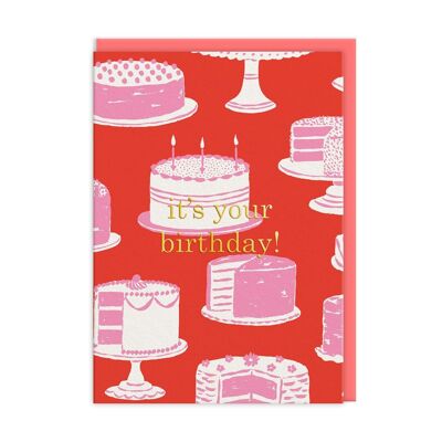 Carte de joyeux anniversaire sur supports à gâteaux (9274)