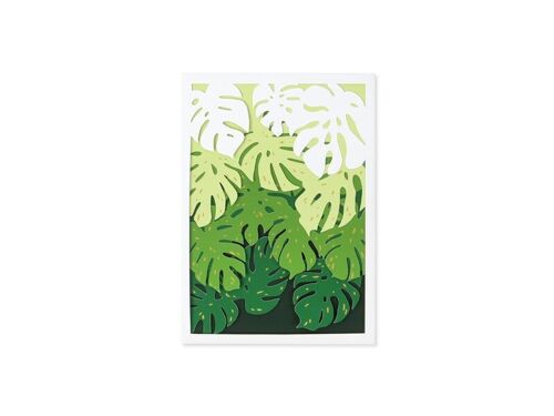 Monstera 3D Layer Greeting Card (9373)