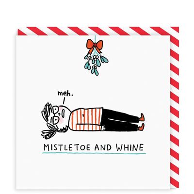 Mistletoe and Whine Greeting Card