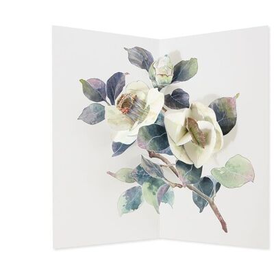 Camellia 3D Layer Greeting Card (9304)