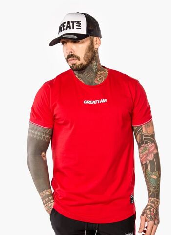 T-SHIRT CASUAL ROUGE