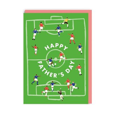 Carte de fête des pères sur un terrain de football (8688)