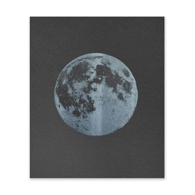 Stampa artistica Luna in bianco e nero (10952)