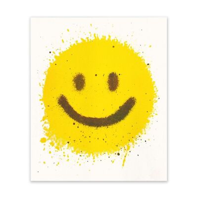 Lámina sonriente con pintura en aerosol (10959)