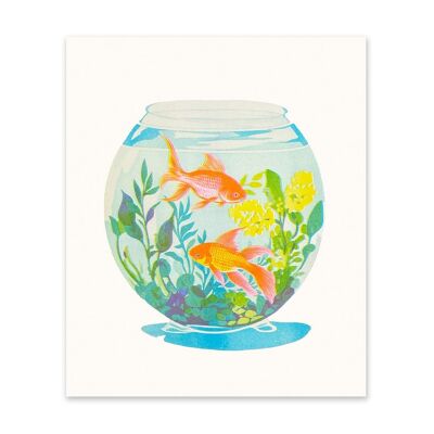 Neon Goldfish Art Print (10960)