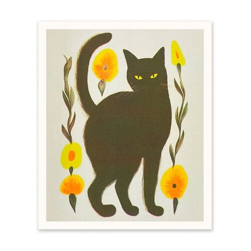 Black Cat Art Print (10990)